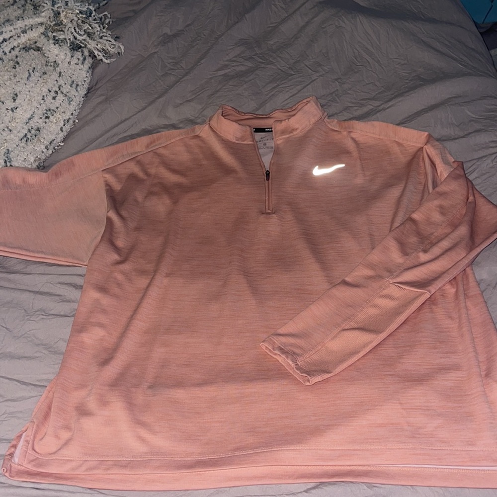 Dri-Fit Nike Half Zip-up Peach/light pink color !!